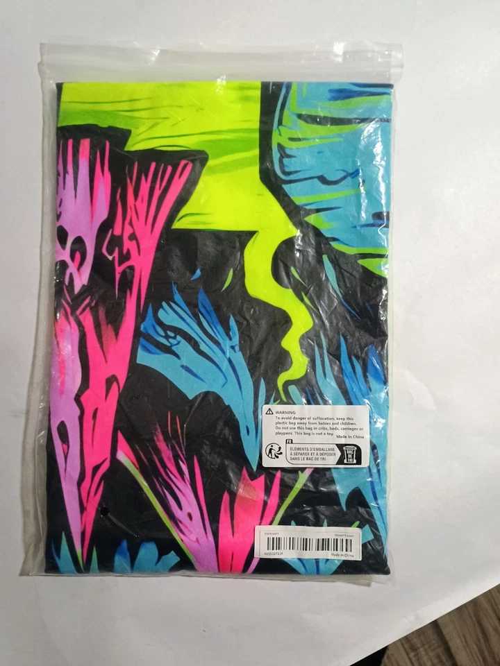 Tapiz de pared abstracto de neón 59x51 pulgadas - tela artística multicolor (no seguro) Foto 3 de 3