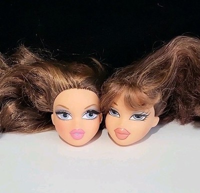 2001 Bratz Doll Heads Lot of two for Replacement or OOAK