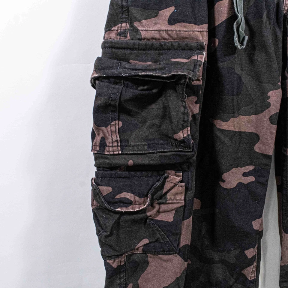 Calça de carga American Rag camuflada militar paraquedista 34 x 29 Y2K streetwear skate - Imagem 4 de 4