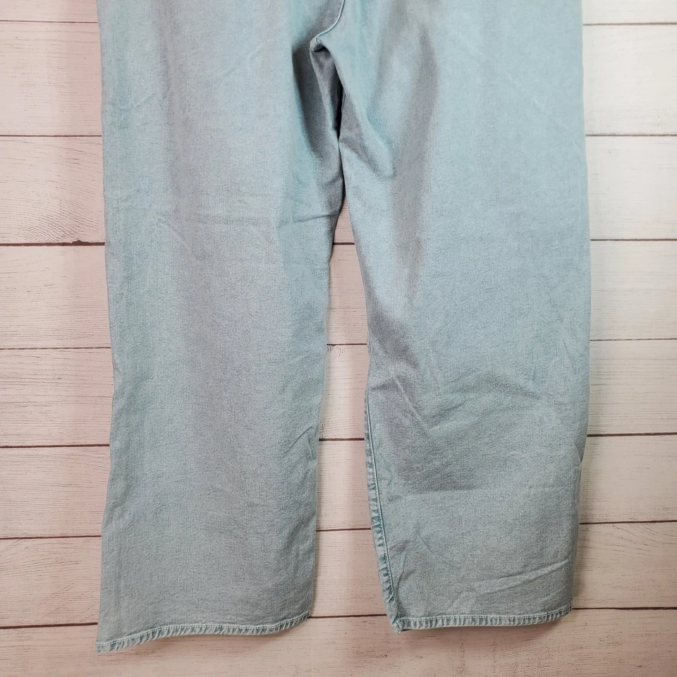 MOTHER Jeans Size 34 Denim Low Rise Wide Leg Denim Pants Light Wash Pockets - Image 4 of 4