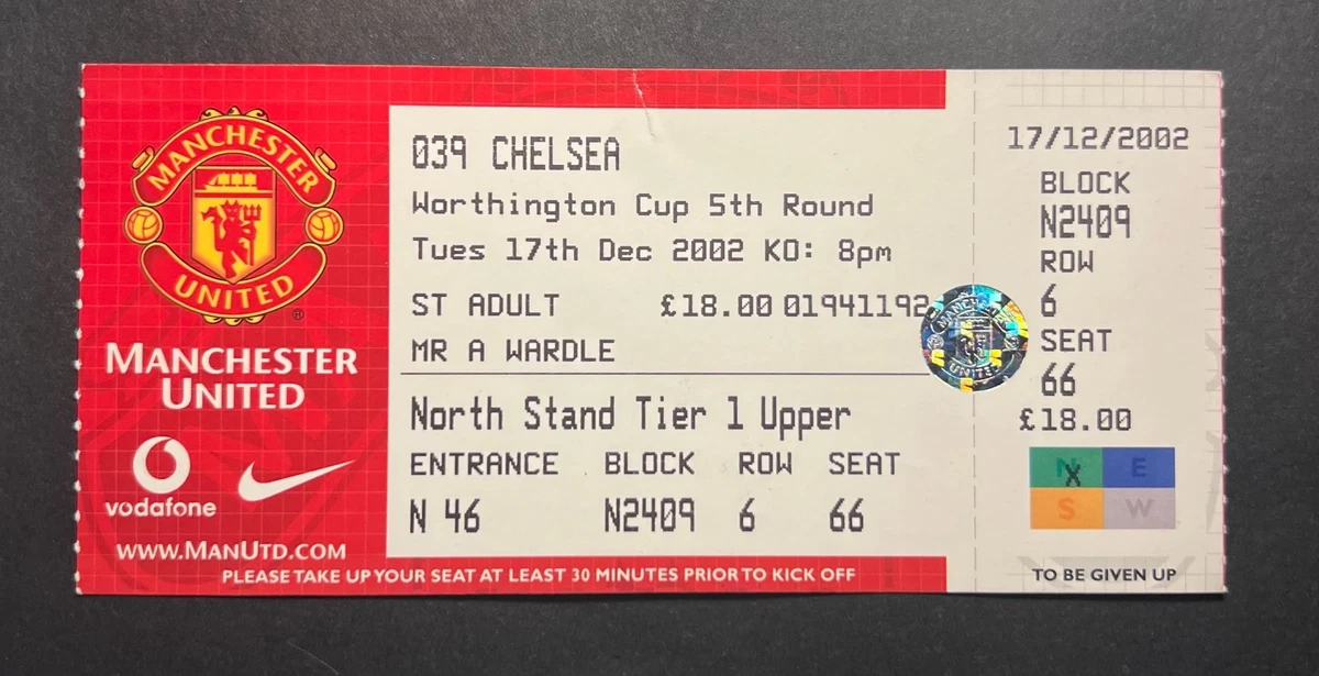 Manchester United 2012/9/29 スパーズ戦チケット半券 Manchester United International Club Soccer Fan Tickets for sale