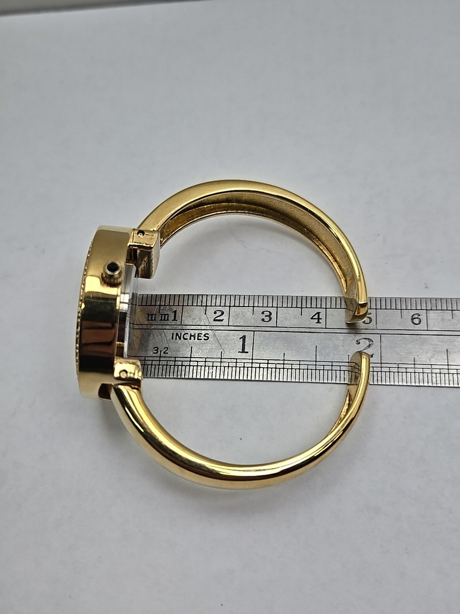 Victoria Wieck Floating Crystal Cuff Watch Gold Womens Bangle Quartz New Battery Victoria Wieck Floating Crystal Cuff Watch Gold Womens  main image 4