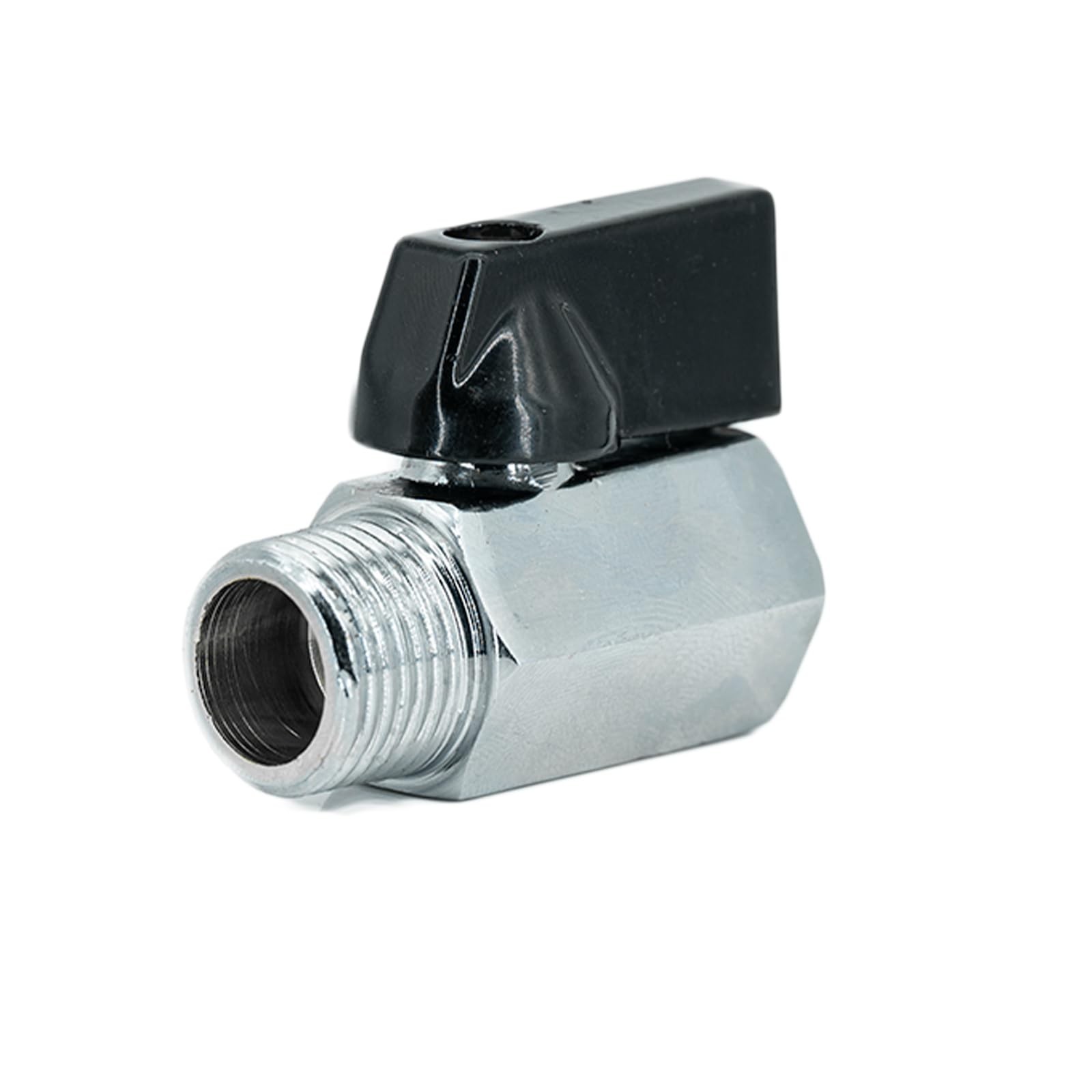 Brass Mini Ball Valve 3/8 NPT Female x Male Shut-Off Valve Plumbing