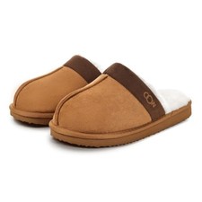 Mens Slippers Fuzzy House Slippers for Men Memory Foam Slip 12-12.5 Chestnut