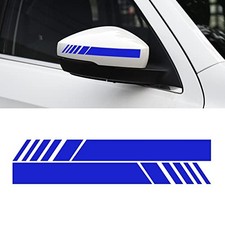 Car Rear View Mirror Stickers Decor Car Body Sticker Vinyl 4pcs  Blue