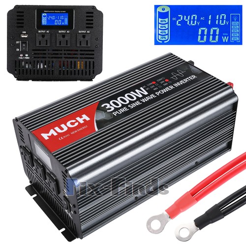 Casa rodante fuera de la red inversor de onda sinusoidal pura 3000 W/6000 W 12 V/24 V DC a CA 110 V 120 V - Imagen 77 de 90