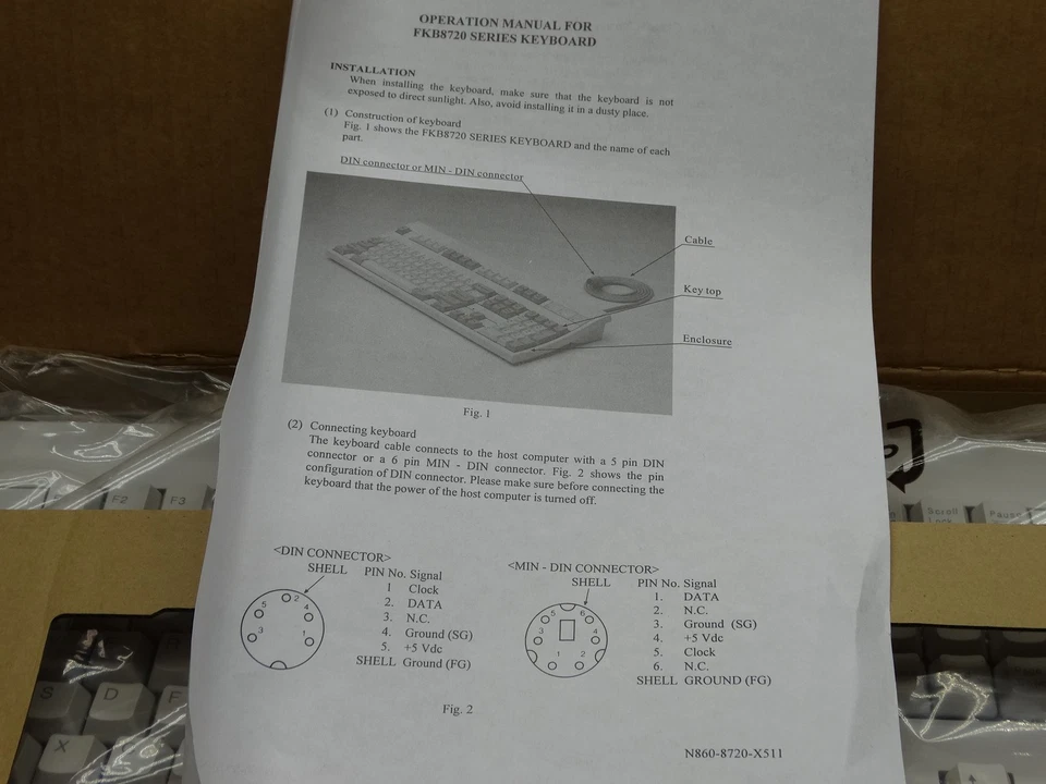 Fujitsu FKB8720 Keyboard for FANUC Systems Vintage Genuine RARE - Image 2 of 4