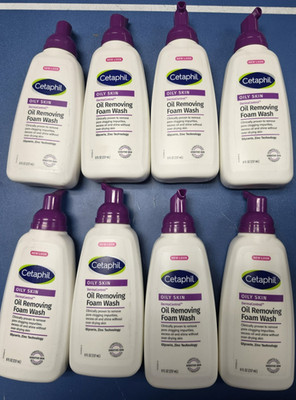 8 X Cetaphil Derma Control Oil Removing Foam Wash Oily Skin 8oz