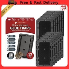 Mouse  Insect Traps 12 Pack, Heavier Sticky Traps with Non-Toxic Glue for Mice