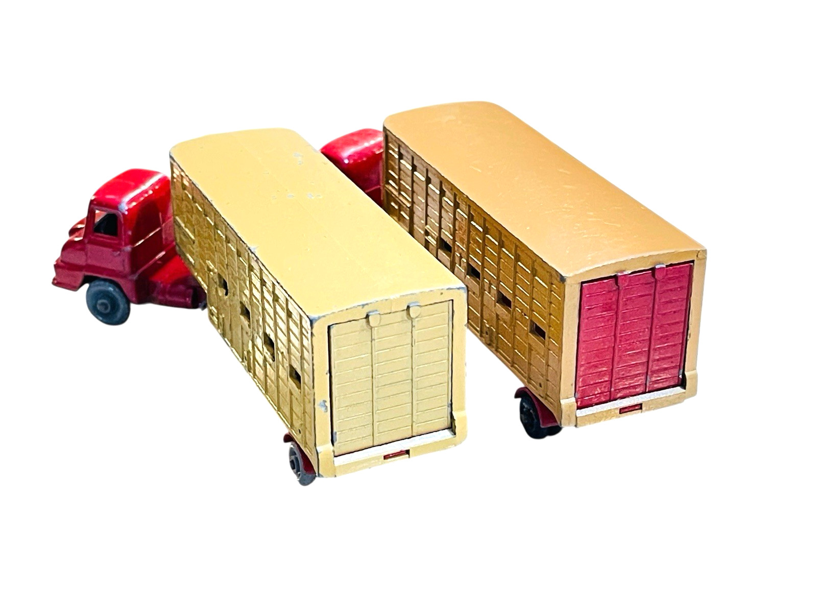 Matchbox Lesney Major Pack No. 7 Varied GPW BPW Thames Jennings Cattle Trucks