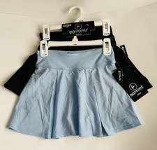 New 90 Degree by Reflex Girls Jersey Skort Set Light Blue and Black size S 7-8 