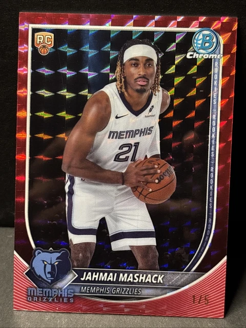 2025 Bowman Chrome Jahmai Mashack Rookie Red Geometric Refractor 1/5 RC