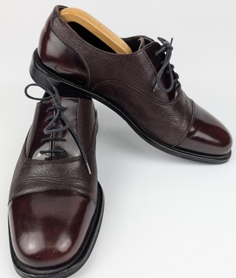 Loake Burgunderrot Leder Oxford Schuhe UK 8,5 Herren Kappe Zehe Formelle Schuhe EL254586VGC