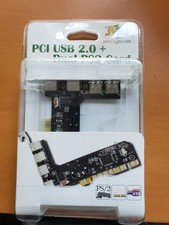 Black New PCI to PS2 PS/2 USB 2.0 For PC Keyboard Mouse Adapter Card Converter