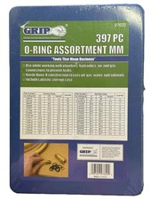 GRIP 397pc O Ring Assortment MM Metric Nitrile ORing Kit 97620