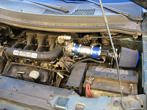 Sistema de admisión de aire Ram corta RW AZUL + filtro Ford Windstar 1996-1998 3,8 L V6 Foto 2 de 2