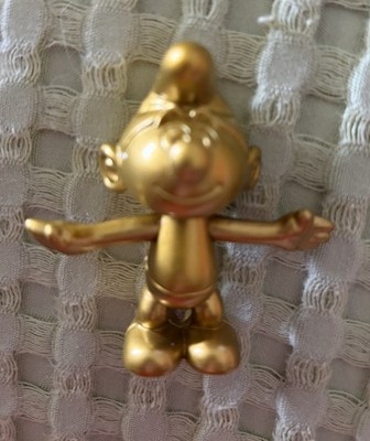 2008 Peyo Jakks Pacific Gold SMURF 50th Anniversary Action Figure 2.5''