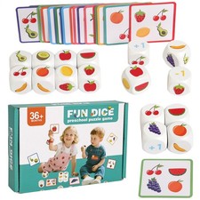 Kids Dice Games Learning Interactive Toy Addition Thinking Training Fruit Game