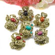12PCS Vintage Chic Metal Alloy Rhinestone Mini 12 Count Pack of 1 , Colorful
