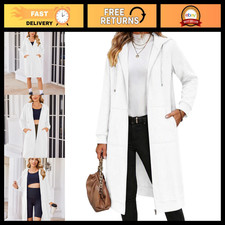 Oversized Women's Fleece Zip Up Hoodie Jacket - Casual Long Sleeve Tunic Sweatsh