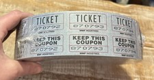 Raffle Tickets Double Stub Roll of 2000 Split the Pot 50/50 Carnival Events