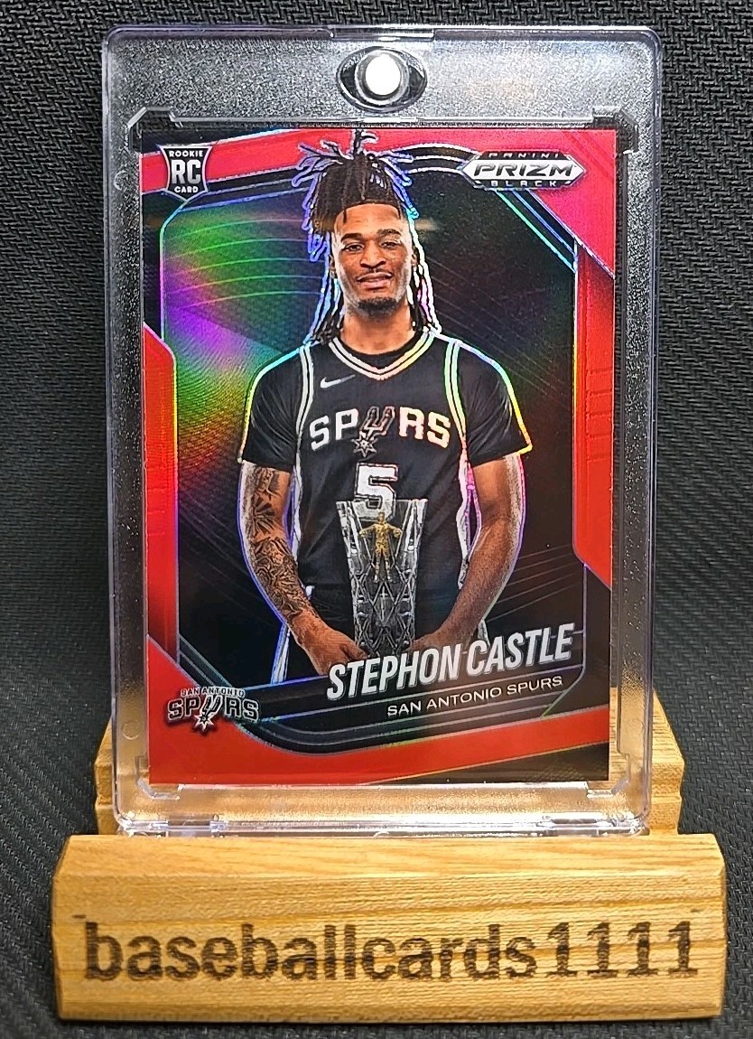 2024-25 Panini Prizm Black Stephon Castle, Stephon Castle #96 Red Prizm /299 BB3