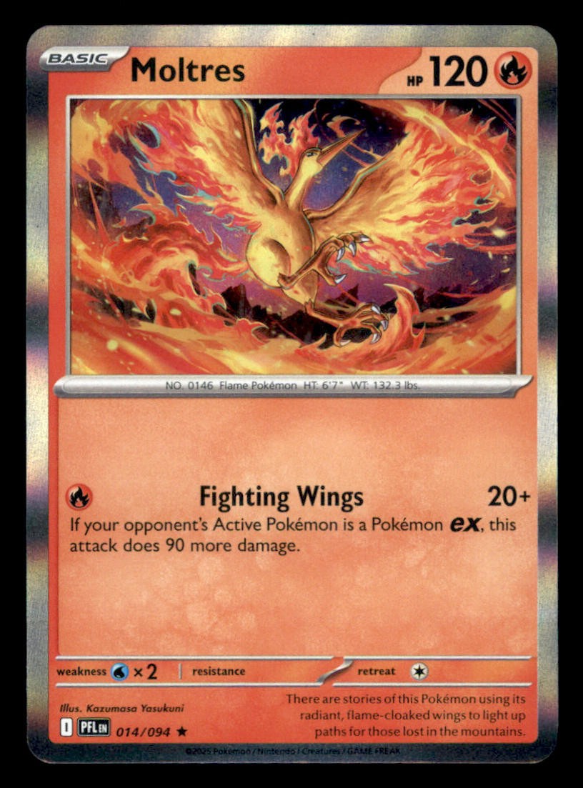 Moltres Normal Holo Rare ME02: Phantasmal Flames 014/094 NM