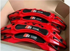 Red S line Car Disc Brake Caliper Covers 4PCS/ Universal