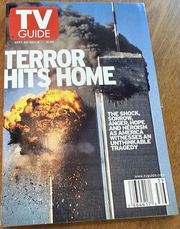 TV Guide Sept 29-Oct 5, 2001 Terror Hits Home September 11th 9/11 History
