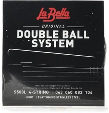 La Bella S500L Double Ball Bass Flat Wound Strings - Light .043-.104