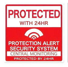 Security Sign Sticker Home Window Alarm Camera Surveillance Protected Warning