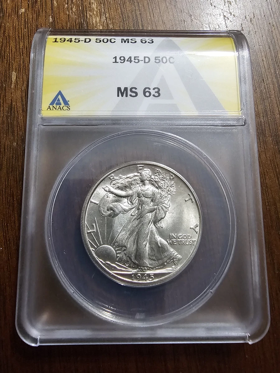 MS 63 Graded 1945 Year Liberty Walking Half Dollars (1916-1947