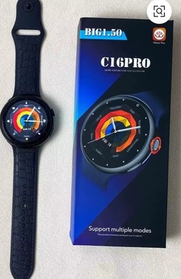 C16 Pro Smart Watch Fitness Tracker Heart Rate Sleep Bluetooth Waterproof NIB