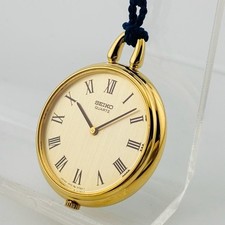 Seiko Vintage Pocket Watch Roman Dial 90s Used Cleaned SA1006
