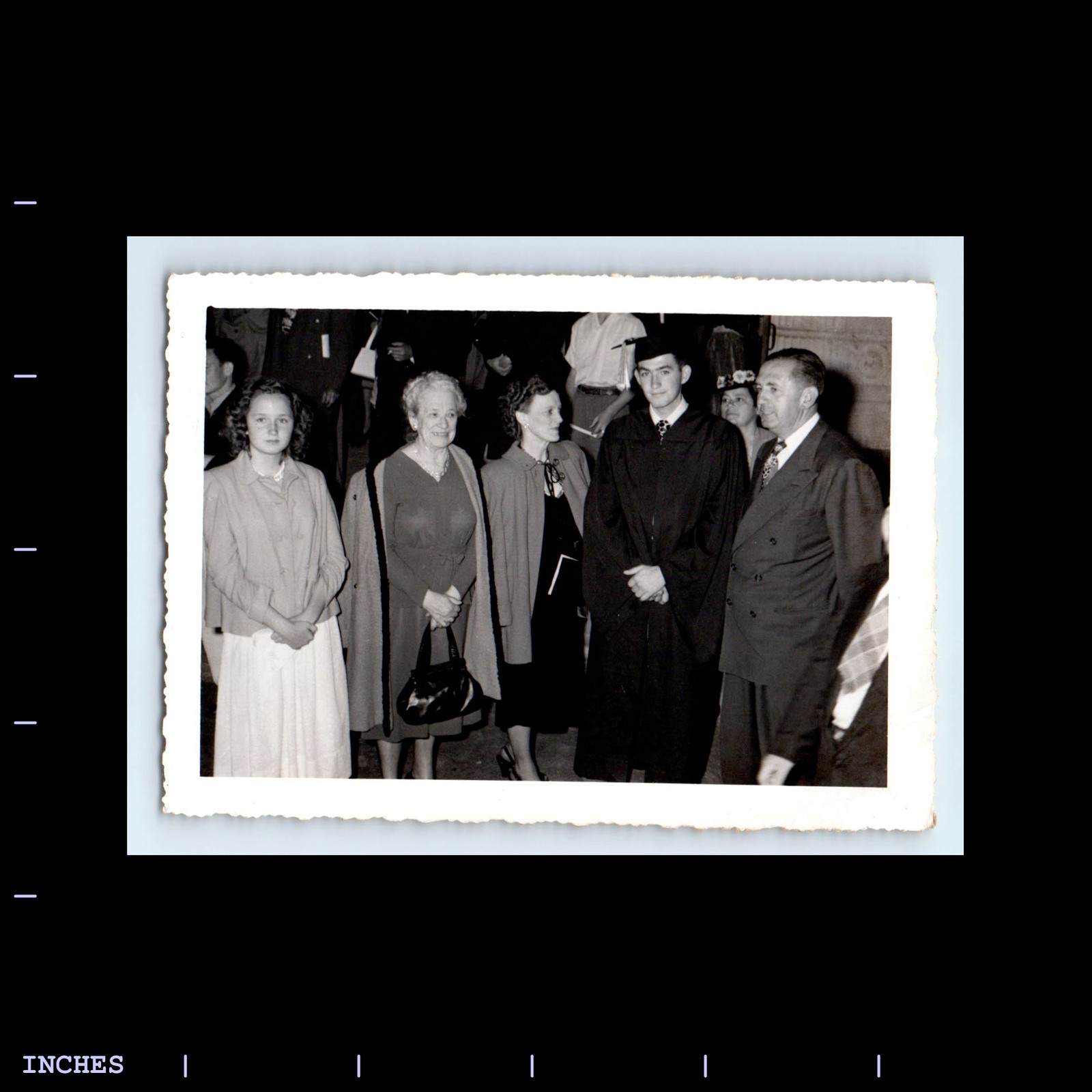 Vintage Graduation Photo Cap and Gown for Men and Women