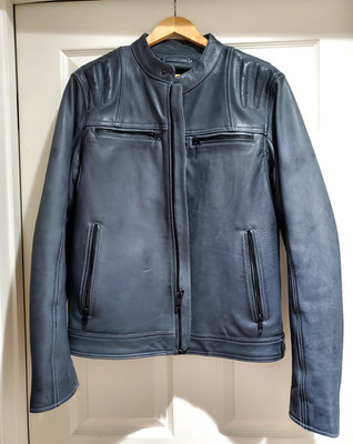 Wilsons Leather Motorcycle Jacket, Black, Men's Medium