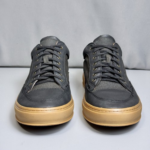 Frye Hoyt Mens Low Lace Sneakers Sz 12 Black Canvas & Leather Low Top Lace Up - Picture 3 of 23