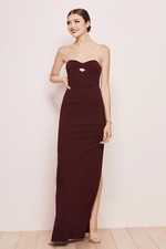 WATTERS & WATTERS Iliana Wine Crepe Stretch Gown Style 6807 Size 10 NEW with tag