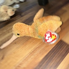 Ty Beanie Baby Retired Duck Plush with Tag 1998