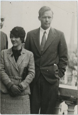 Charles Lindbergh Anne Morrow Lindbergh Baby Trial Press Photo 1930s VTG Photo