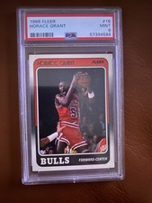 1988 NBA Fleer Basketball Horace Grant ROOKIE #16 PSA 9 MINT