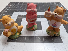 1980s Care Bear ceramic figures American Greetings lot 3 Funshine Birthday Loves