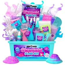 Mermaid Slime Kit, Make DIY Glow in The Dark Slime, 35-Pcs, Ideal Holiday Gift