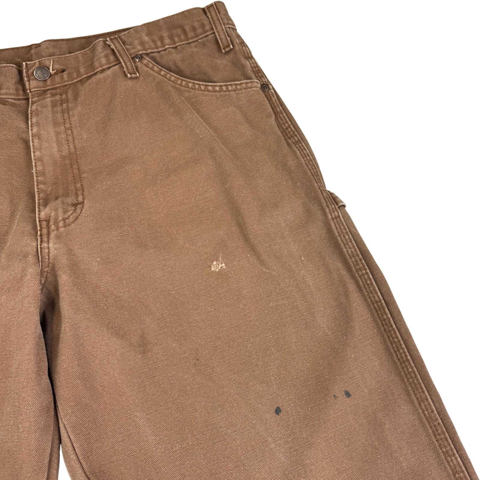 Dickies Carpenter Trousers Mens W36 L36 Brown Cotton Relaxed Workwear Jeans image 6