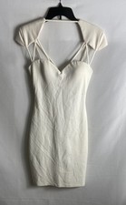 Guess Women's White S/S Strappy Bodycon Off-Shoulder Mini Dress Sz S NWT