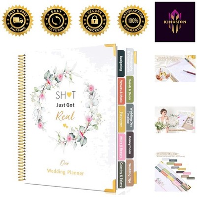 Comprehensive Wedding Planner with Checklists, Calendars & 196 Pages of Guidance