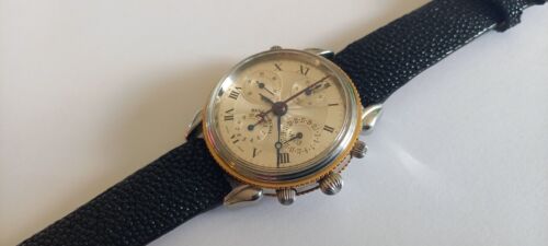 Reloj Rattrapante Cronógrafo René Marchal Oro/Acero Limitado 500 Piezas - Imagen 5 de 6
