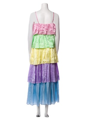 olivia rubin silk dress Sadie Lilac Green Ombre Silk Dress RENTAL Olivia Rubin