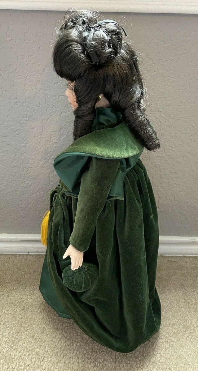 Scarlet O'Hara Green Velvet Dress Porcelain Doll 1993 18” Tall | eBay