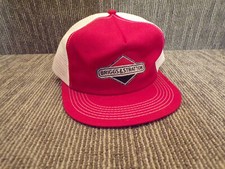 Vtg Briggs & Stratton Snapback Mesh Trucker Hat/Cap K-Products USA made